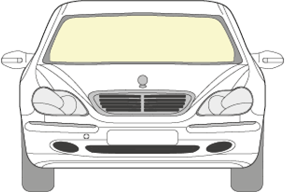 Afbeelding van Voorruit Mercedes S-klasse 1998-2003 coated/sensor/verwarmd 