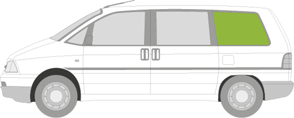 Afbeelding van Zijruit links Peugeot 806 (getint)