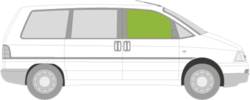 Afbeelding van Zijruit rechts Peugeot 806 (getint)