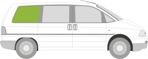 Afbeelding van Zijruit rechts Peugeot 806 (getint)