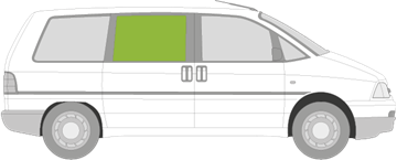 Afbeelding van Zijruit rechts Peugeot 806 (getint)