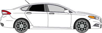 Afbeelding van Zijruit rechts Ford Mondeo sedan (DONKERE RUIT)