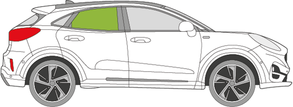 Afbeelding van Zijruit rechts Ford Puma 