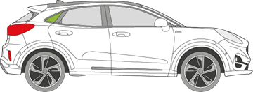 Afbeelding van Zijruit rechts Ford Puma 