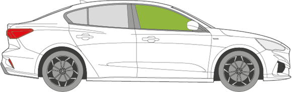 Afbeelding van Zijruit rechts Ford Focus sedan