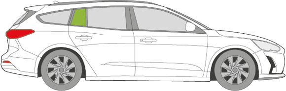 Afbeelding van Zijruit rechts Ford Focus break