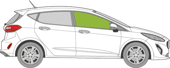 Afbeelding van Zijruit rechts Ford Fiesta 5 deurs 