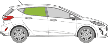 Afbeelding van Zijruit rechts Ford Fiesta 5 deurs 