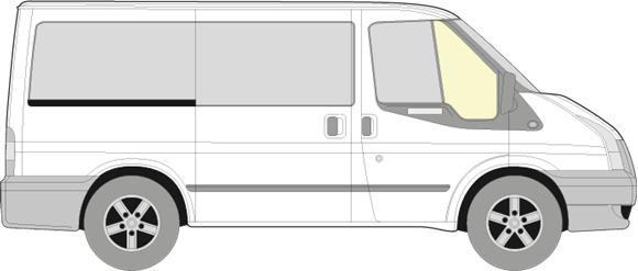 Afbeelding van Zijruit rechts Ford Transit (helder)