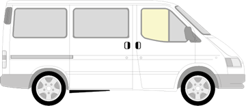 Afbeelding van Zijruit rechts Ford Transit 