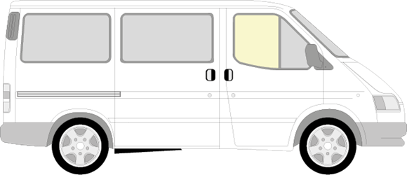 Afbeelding van Zijruit rechts Ford Transit 