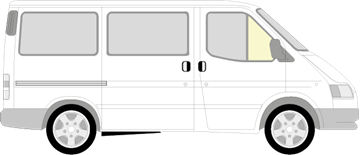 Afbeelding van Zijruit rechts Ford Transit 