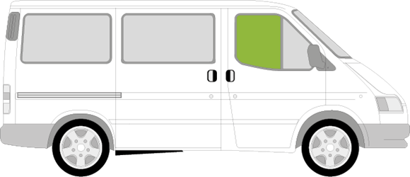 Afbeelding van Zijruit rechts Ford Transit (getint)