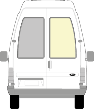 Afbeelding van Achterruit rechts Ford Transit  verhoogd/helder/verwarmd