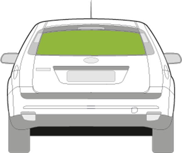 Afbeelding van Achterruit Ford Focus 5 deurs (2008-2010)