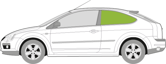 Afbeelding van Zijruit links Ford Focus 3 deurs  