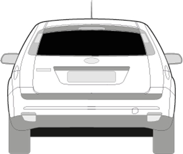 Afbeelding van Achterruit Ford Focus 5 deurs  DONKER (2004-2008)