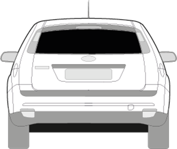 Afbeelding van Achterruit Ford Focus 5 deurs  DONKER (2008-2010)