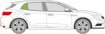 Afbeelding van Zijruit rechts Renault Mégane 5 deurs