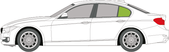 Afbeelding van Zijruit links BMW 3-serie sedan