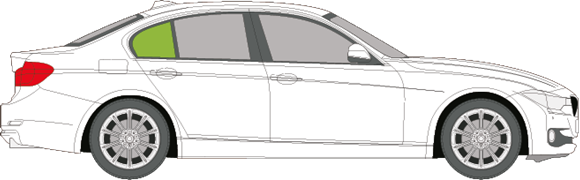 Afbeelding van Zijruit rechts BMW 3-serie sedan