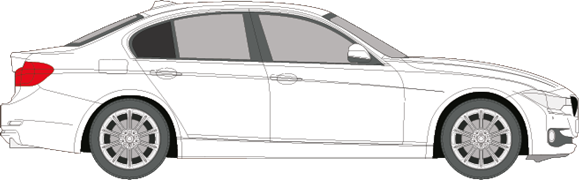 Afbeelding van Zijruit rechts BMW 3-serie sedan (DONKERE RUIT)