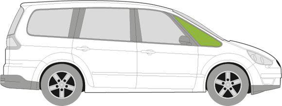 Afbeelding van Zijruit rechts Ford Galaxy met chroom