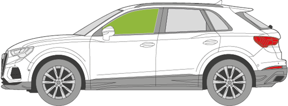 Afbeelding van Zijruit links Audi Q3 
