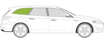 Afbeelding van Zijruit rechts Ford Mondeo break (chroom lijst)