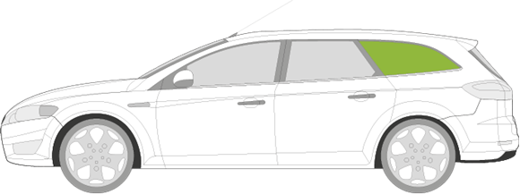 Afbeelding van Zijruit links Ford Mondeo break (chroom lijst)