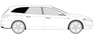 Afbeelding van Zijruit rechts Ford Mondeo break (DONKERE RUIT) (chroom lijst)