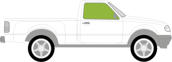 Afbeelding van Zijruit rechts Ford Ranger 2 deurs 