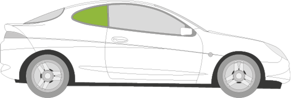 Afbeelding van Zijruit rechts Ford Puma 2 deurs