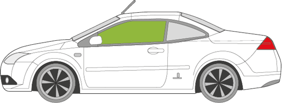 Afbeelding van Zijruit links Ford Focus coupé/cabrio