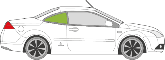 Afbeelding van Zijruit rechts Ford Focus coupé/cabrio