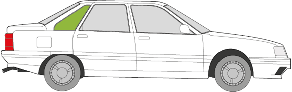 Afbeelding van Zijruit rechts Renault 21 