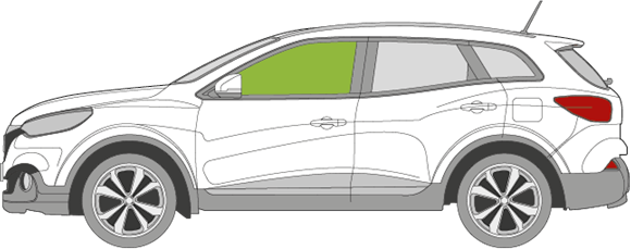 Afbeelding van Zijruit links Renault Kadjar