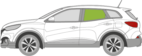 Afbeelding van Zijruit links Renault Kadjar 