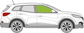 Afbeelding van Zijruit rechts Renault Kadjar