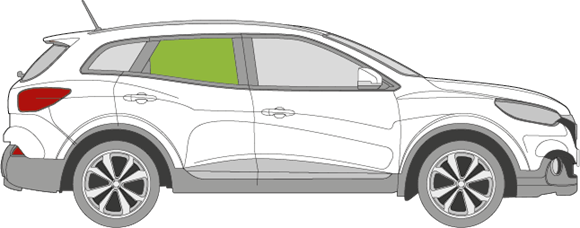 Afbeelding van Zijruit rechts Renault Kadjar 