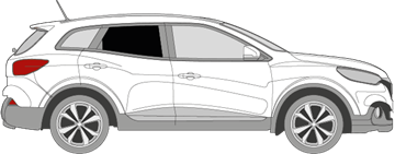 Afbeelding van Zijruit rechts Renault Kadjar (DONKERE RUIT)