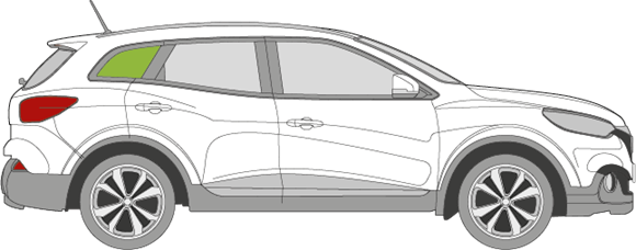 Afbeelding van Zijruit rechts Renault Kadjar 