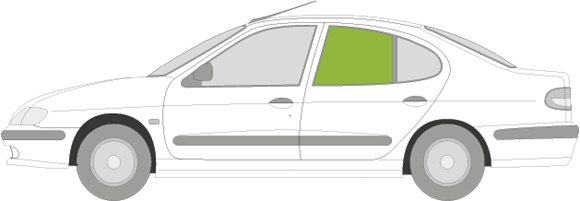 Afbeelding van Zijruit links Renault Mégane 1996-1998 sedan