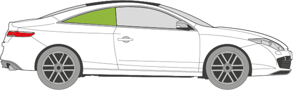 Afbeelding van Zijruit rechts Renault Laguna coupé