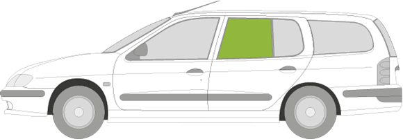 Afbeelding van Zijruit links Renault Mégane break
