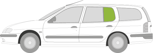 Afbeelding van Zijruit links Renault Mégane break