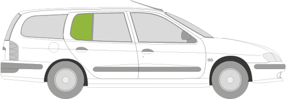 Afbeelding van Zijruit rechts Renault Mégane break