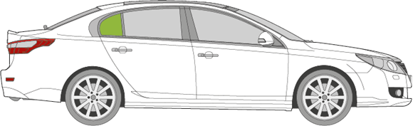 Afbeelding van Zijruit rechts Renault Latitude