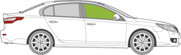 Afbeelding van Zijruit rechts Renault Latitude