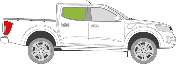 Afbeelding van Zijruit rechts Renault Alaskan